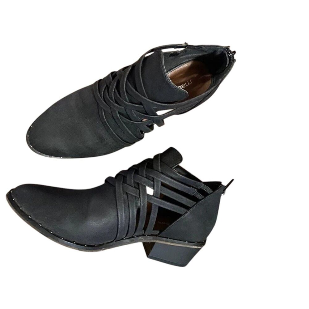 MAURICES Cece Multi Strap Ankle Bootie Shoe BLACK Size 7 - Picture 4 of 6